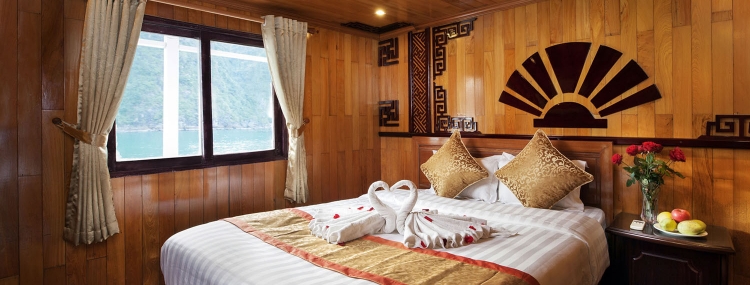 HALONG BAY – GOLDEN BAY 2**  (HALONG 3 DAYS 2 NIGHTS BOAT AND CAT BA HOTEL) )