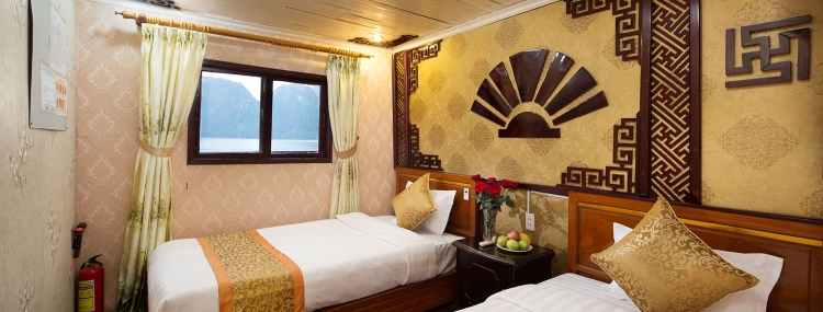 HALONG BAY – GOLDEN BAY 2**  (HALONG 3 DAYS 2 NIGHTS BOAT AND CAT BA HOTEL) )